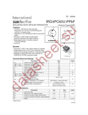 IRG4PC60U-PPBF datasheet  